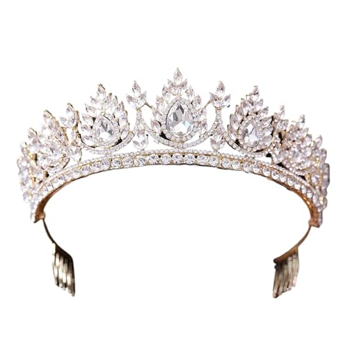 Krone Kronen-Diadem Mode Stirnbänder Brautkronen Kronprinzessin Königin Mädchen Kristall Tiara(6) von PZOFERLIN
