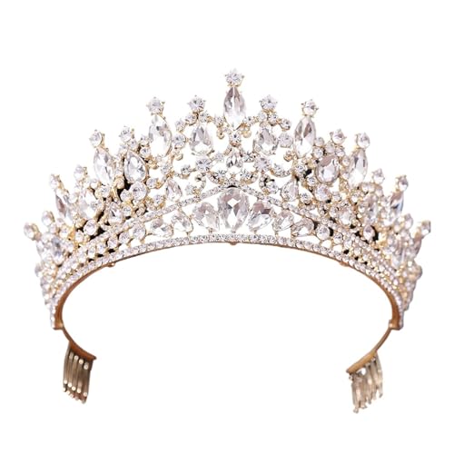 Krone Kronen-Diadem Mode Stirnbänder Brautkronen Kronprinzessin Königin Mädchen Kristall Tiara(8) von PZOFERLIN