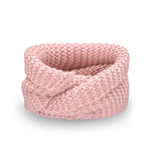 PaMaMi Kinderschal Winter Mädchen | Rosa | Alter 3-7 Jahre | Schal Kinder Mädchen in grober Strick-Optik 88 cm lang | Flauschig und sehr warm von PaMaMi