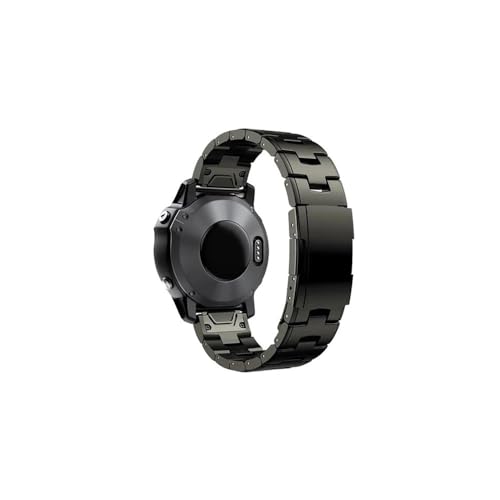 Schnellverschluss-Armband aus Titanlegierung, passend for Garmin Fenix ​​7 7X 6X 6 Pro 5X 5 Plus 22 mm 26 mm Armband Enduro 2 MARQ-Armband (Color : Gray, Size : 26mm) von PaReks