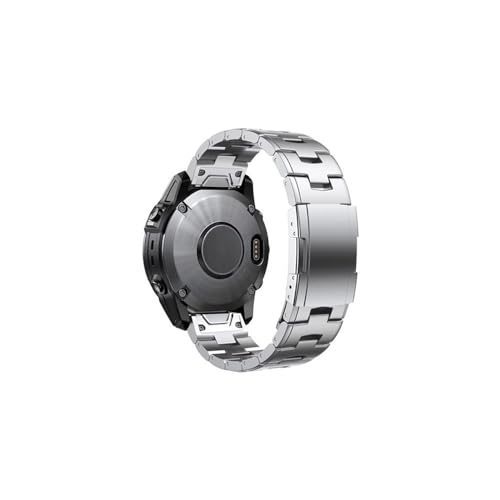 Titanlegierung Quick Fit 26mm 22mm Uhrenarmband passend for Garmin Fenix ​​7 7X Pro Metallarmband for Epix Pro (Gen 2) 47mm 51mm (Color : Silver 2, Size : For Fenix 7X Pro) von PaReks