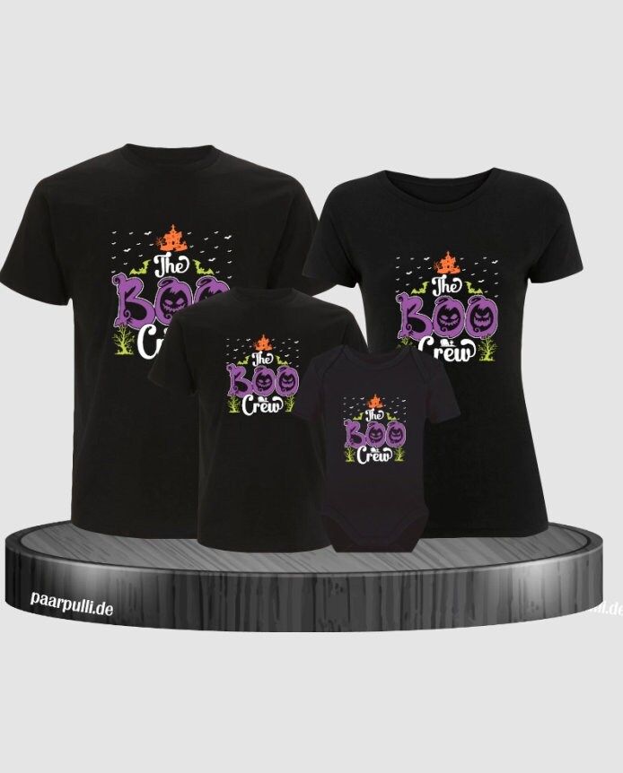 Boo Crew 4Er Familienset T-Shirts Mit Babybody Für Halloween von Paarpulli