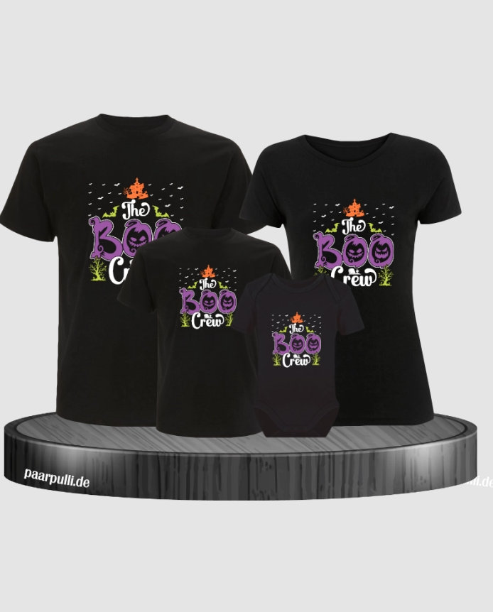 Boo Crew 4Er Familienset T-Shirts Mit Babybody Für Halloween von Paarpulli