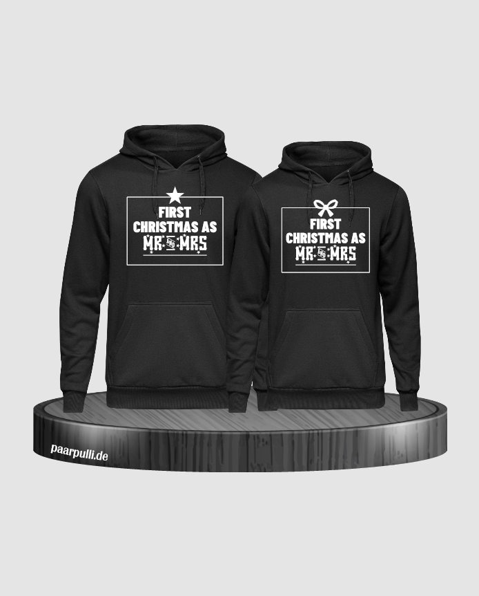 First Christmas As Mr & Mrs Pärchen Hoodies von Paarpulli