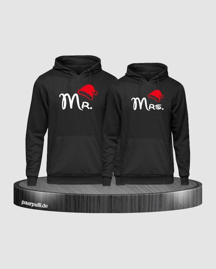 Mr. Und Mrs. Weihnachtslook Pärchen Hoodies von Paarpulli
