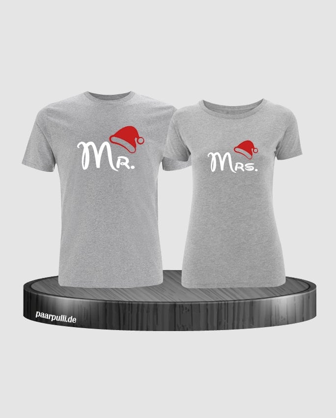Mr. Und Mrs. Weihnachtslook Pärchen T-Shirts von Paarpulli