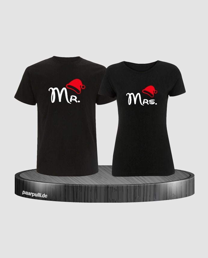 Mr. Und Mrs. Weihnachtslook Pärchen T-Shirts von Paarpulli