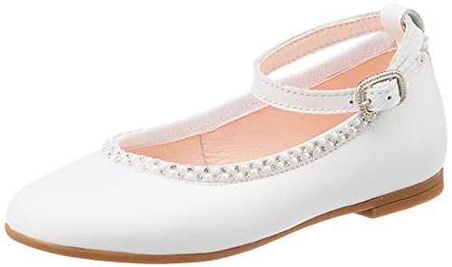 Pablosky 863608 Mary Jane Flat, weiß, 35 EU Schmal von Pablosky