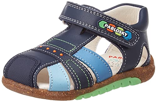 Pablosky Baby-Jungen 009721 Sandalen mit Absatz, Blau, 18 EU von Pablosky