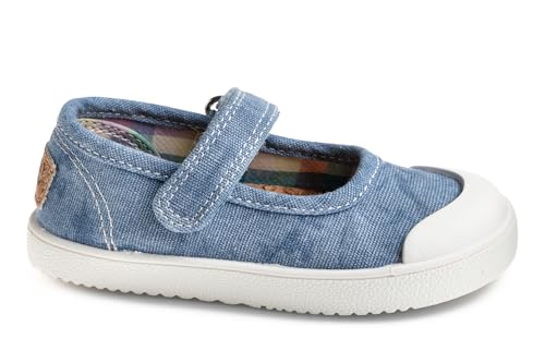 Pablosky Baby-Mädchen Lona 979510 Sneaker, blau, 22 EU Weit von Pablosky