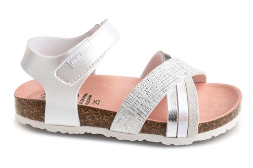 Pablosky Bio 439804 Sandale, Silber, 26 EU Weit von Pablosky