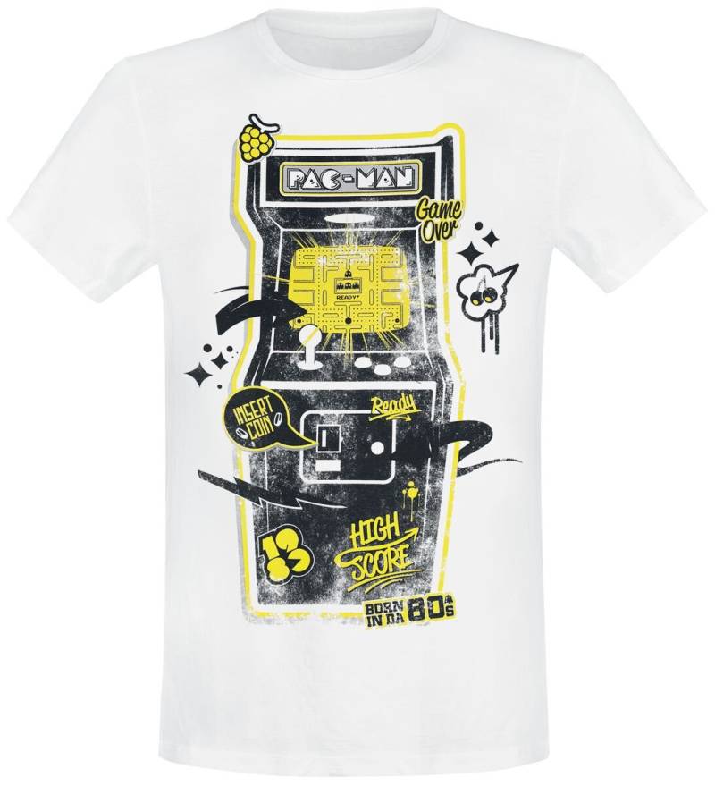Pac-Man Arcade Classic T-Shirt weiß in M von Pac-Man