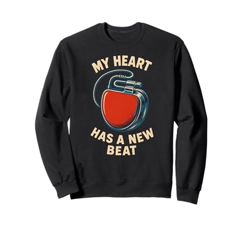 Pacemaker My Heart Has A New Beat Retro Herren Chirurgie Recover Sweatshirt von Pacemaker Patient Recover After Hospital Surgery