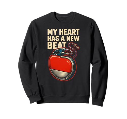 Pacemaker My Heart Has A New Beat Retro Herren Chirurgie Recover Sweatshirt von Pacemaker Patient Recover After Hospital Surgery