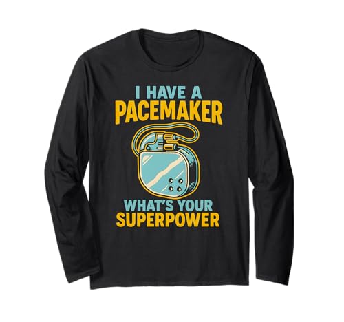 Pacemaker My Superpower Cool Herren Chirurgie Recovery Langarmshirt von Pacemaker Patient Recover After Hospital Surgery