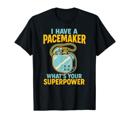 Pacemaker My Superpower Cool Herren Chirurgie Recovery T-Shirt von Pacemaker Patient Recover After Hospital Surgery