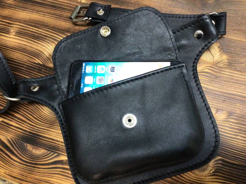 Basic-Tasche Aus Vollnarbenleder, in Der Taille Verstellbar, Mit Zwei Taschen Für Alles, Hergestellt Italien von PachProduction
