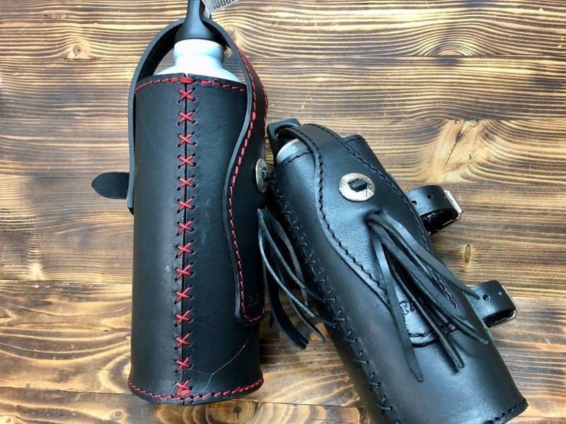 Leder Thermosflasche Motorrad Gabeln 0, 75 von PachProduction