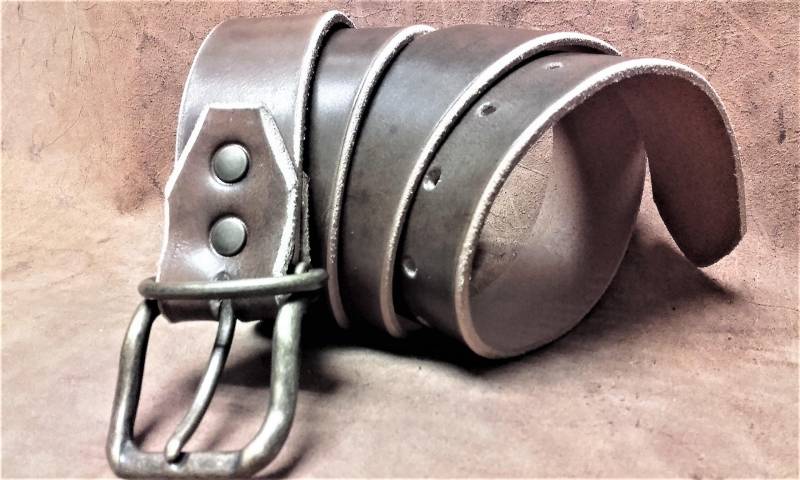 Ledergürtel 4 Mm. Naturfarbenes Handgefärbtes Leder Made in Italy von PachProduction