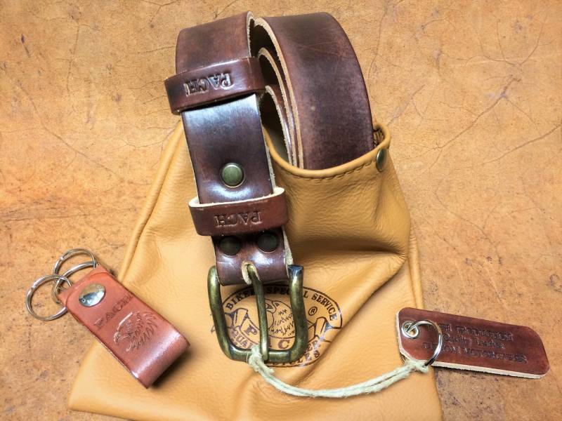 Ledergürtelstärke 4/4, 5 Mm. Breite 38 Natürlich Handgefärbt, Hergestellt in Italien von PachProduction