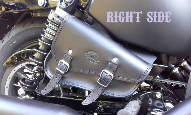 Sportster Seitentasche Motorrad Custom Harley Iron Forty Eight Roadster Nightster 883 1200, „Mod. Choppers 003" Leder 3, 5/4 Mm. Hergestellt in von PachProduction