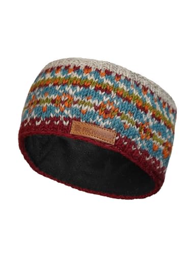 Pachamama Damen-Ohrwärmer aus Wolle, mit Fleece gefüttert, handgestrickt, traditionelles Fairisle, bunt, Einheitsgröße, handgefertigt, Fair-Trade, Burgunderrot, Einheitsgröße Pachamama Damen-Ohrwärmer aus Wolle, mit Fleece gefüttert, handgestrickt, traditionelles Fairisle, bunt, Einheitsgröße, handgefertigt, Fair-Trade, Burgunderrot, Einheitsgröße von Pachamama