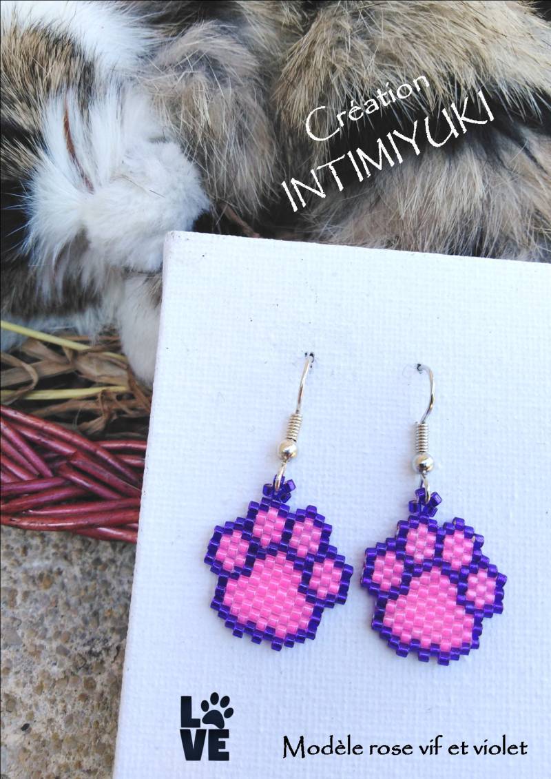 Katzenpfoten-Ohrring, Kissen-Ohrring, Miyuki-Ohrringe, Handgefertigter Ohrring, Kinderschmuck, Damenschmuck, Perle Katzenpfoten-Ohrring, Kissen-Ohrring, Miyuki-Ohrringe, Handgefertigter Ohrring, Kinderschmuck, Damenschmuck, Perle von PachamamaMundo