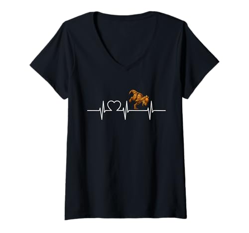 Damen Pachycephalosaurier Pachycephalosaurus T-Shirt mit V-Ausschnitt Damen Pachycephalosaurier Pachycephalosaurus T-Shirt mit V-Ausschnitt von Pachycephalosaurier Pachycephalosaurus Tier Shop