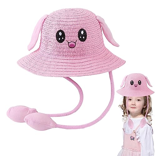 Hüte, Sommerhut, Sonnenblende mit beweglichen Ohren und Rundumschutz | Zubehör für den Sommer, niedlicher Cartoon-Sonnenhut, Rosa, One size Hüte, Sommerhut, Sonnenblende mit beweglichen Ohren und Rundumschutz | Zubehör für den Sommer, niedlicher Cartoon-Sonnenhut, Rosa, One size von Pacienjo