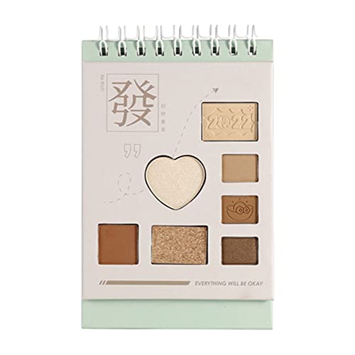 Lidschatten-Palette Make-up,7 Farben Creative Nature Lidschatten-Palette - Langlebiges Damen-Make-up-Set, Kalender-Lidschatten-Palette, hochpigmentierte Kosmetik für Frauen Pacienjo von Pacienjo