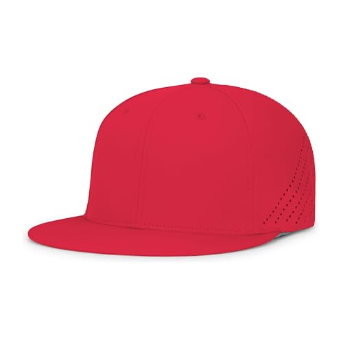 Pacific Headwear Unisex-Erwachsene Premium Lightweight Perforated Pacflex Cap Powered by Coolcore Kappe, Baseballkappe, Rot/Ausflug, einfarbig (Getaway Solids), X-Large von Pacific Headwear