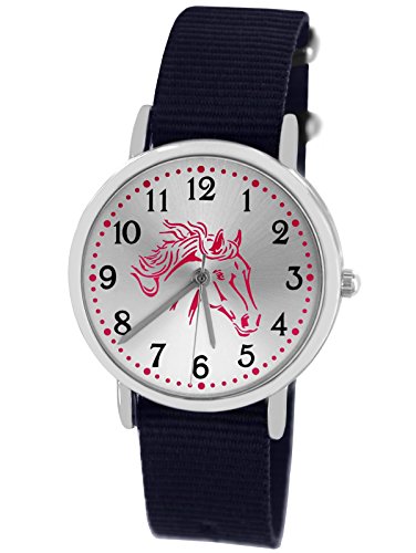 Pacific Time Kinderuhr Analog Quarz mit Textilarmband 86526 von Pacific Time