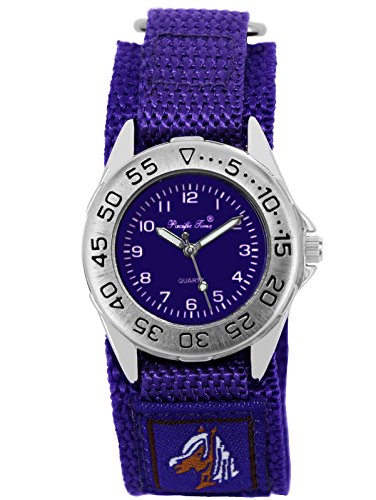 Pacific Time Kinderuhr analog Quarz mit Klett Textilarmband 21694 von Pacific Time