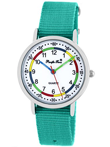 Pacific Time Mädchenuhr analog Quarz mit Textilarmband 865220 von Pacific Time