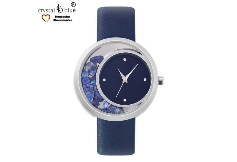 crystal blue Quarzuhr Damenuhr analog Armbanduhr Edelstein Bernstein Lapislazuli Rosenquarz, Gratis Versand von crystal blue