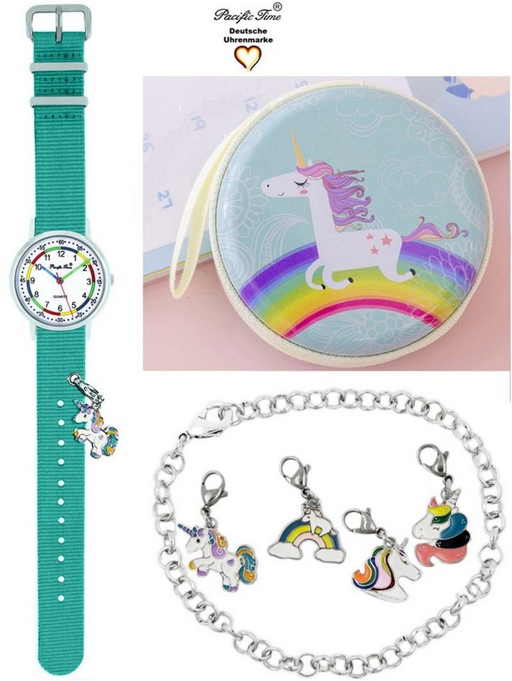 Pacific Time Quarzuhr Kinder Armbanduhr First Lernuhr Wechselarmband mit Einhorn Charms, Mix und Match Design - Gratis Versand von Pacific Time