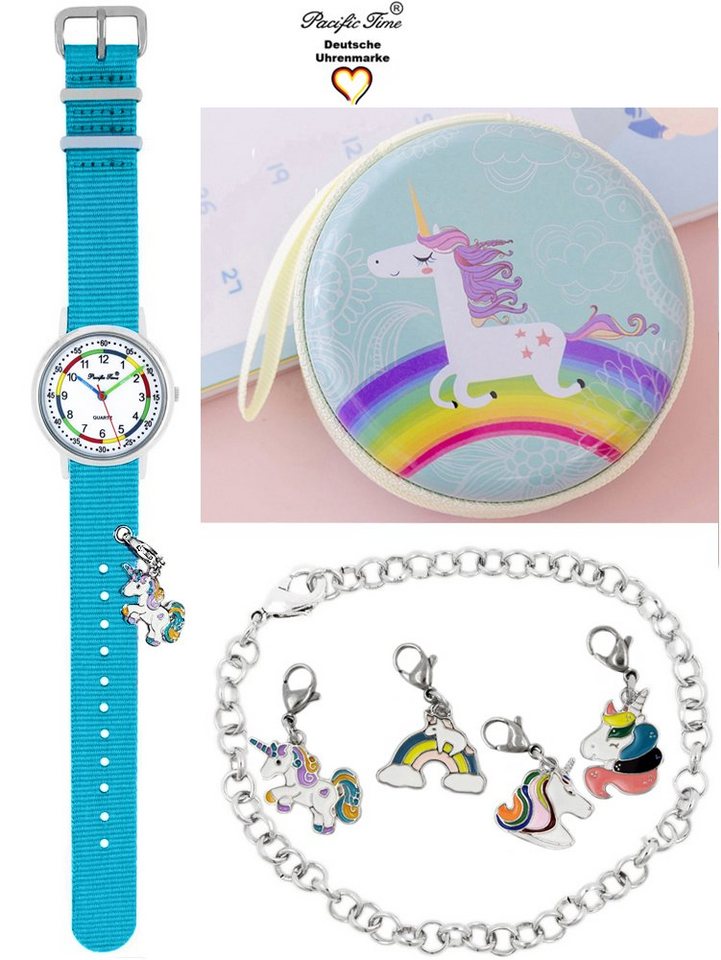 Pacific Time Quarzuhr Kinder Armbanduhr First Lernuhr Wechselarmband mit Einhorn Charms, Mix und Match Design - Gratis Versand von Pacific Time