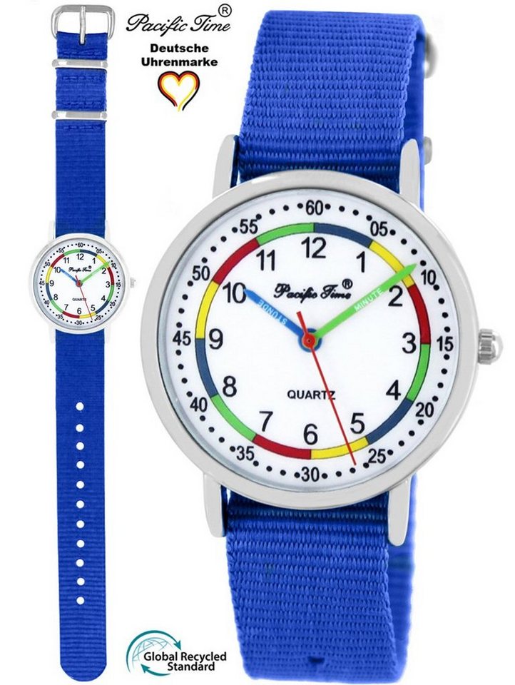 Pacific Time Quarzuhr Kinder Armbanduhr First Lernuhr nachhaltiges Wechselarmband, Mix und Match Design - Gratis Versand von Pacific Time