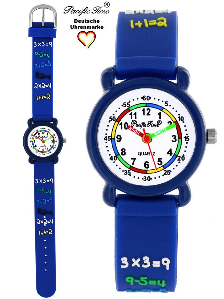 Pacific Time Quarzuhr Kinder Armbanduhr Lernuhr Mathe Silikonarmband, Gratis Versand von Pacific Time