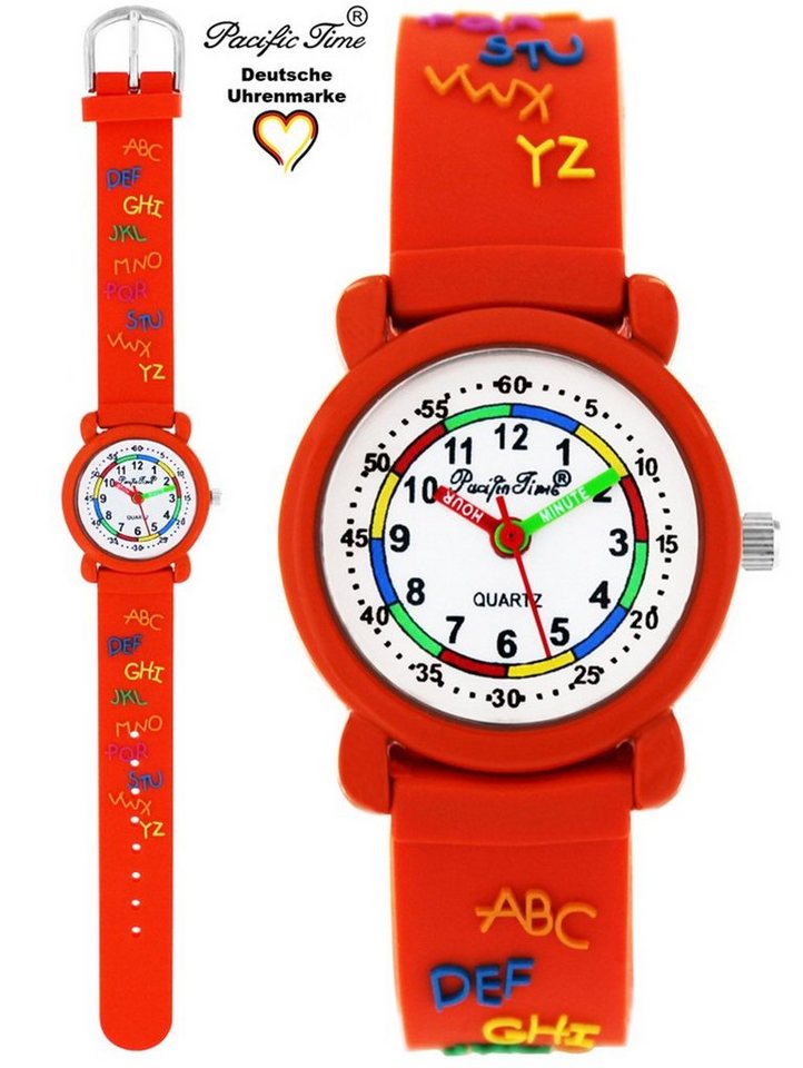 Pacific Time Quarzuhr Kinder Armbanduhr Lernuhr ABC Silikonarmband, Gratis Versand von Pacific Time