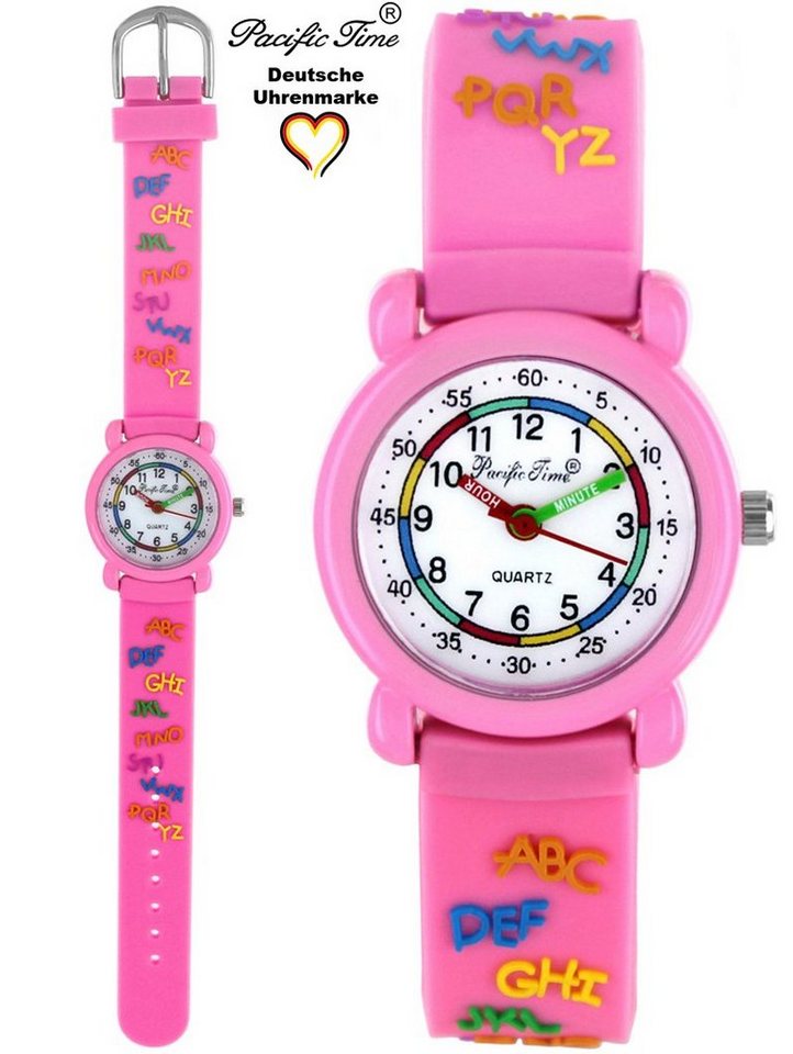 Pacific Time Quarzuhr Kinder Armbanduhr Lernuhr ABC Silikonarmband, Gratis Versand von Pacific Time