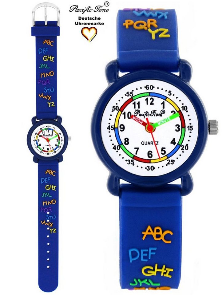 Pacific Time Quarzuhr Kinder Armbanduhr Lernuhr ABC Silikonarmband, Gratis Versand von Pacific Time