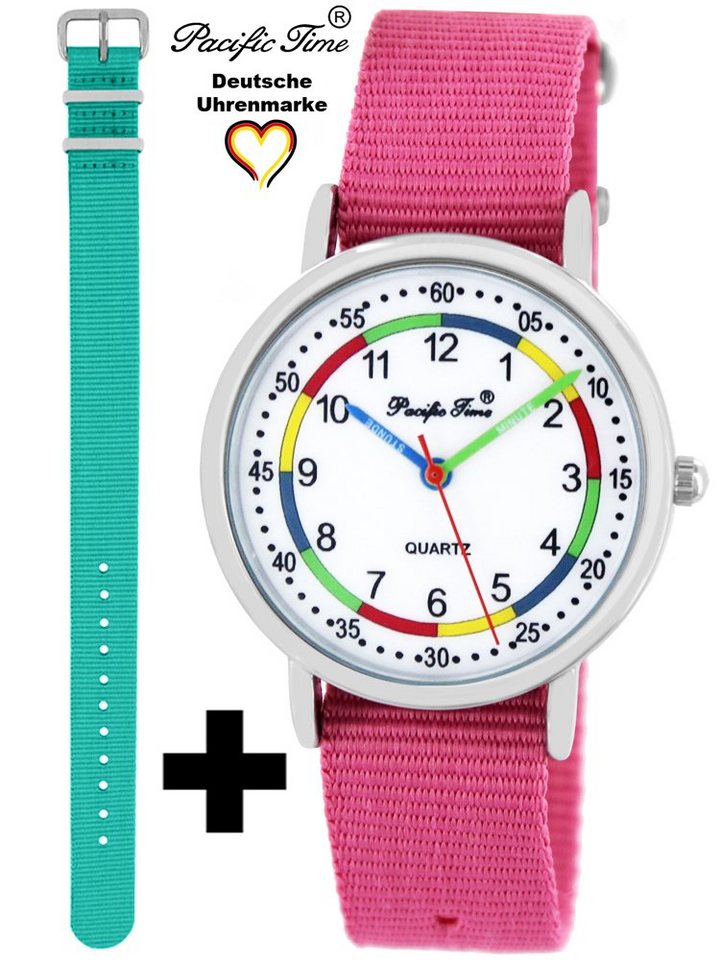 Pacific Time Quarzuhr Set Kinder Armbanduhr First Lernuhr Wechselarmband, Mix und Match Design - Gratis Versand von Pacific Time