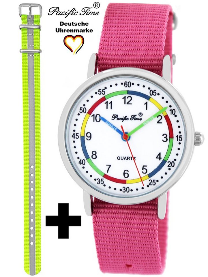 Pacific Time Quarzuhr Set Kinder Armbanduhr First Lernuhr Wechselarmband, Mix und Match Design - Gratis Versand von Pacific Time