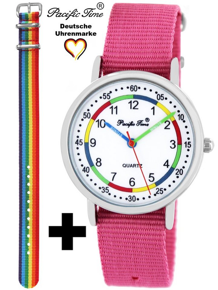 Pacific Time Quarzuhr Set Kinder Armbanduhr First Lernuhr Wechselarmband, Mix und Match Design - Gratis Versand von Pacific Time