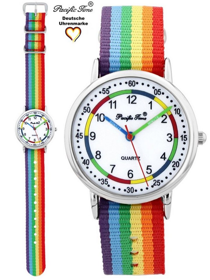 Pacific Time Quarzuhr Kinder Armbanduhr First Lernuhr Wechselarmband, Mix und Match Design - Gratis Versand von Pacific Time