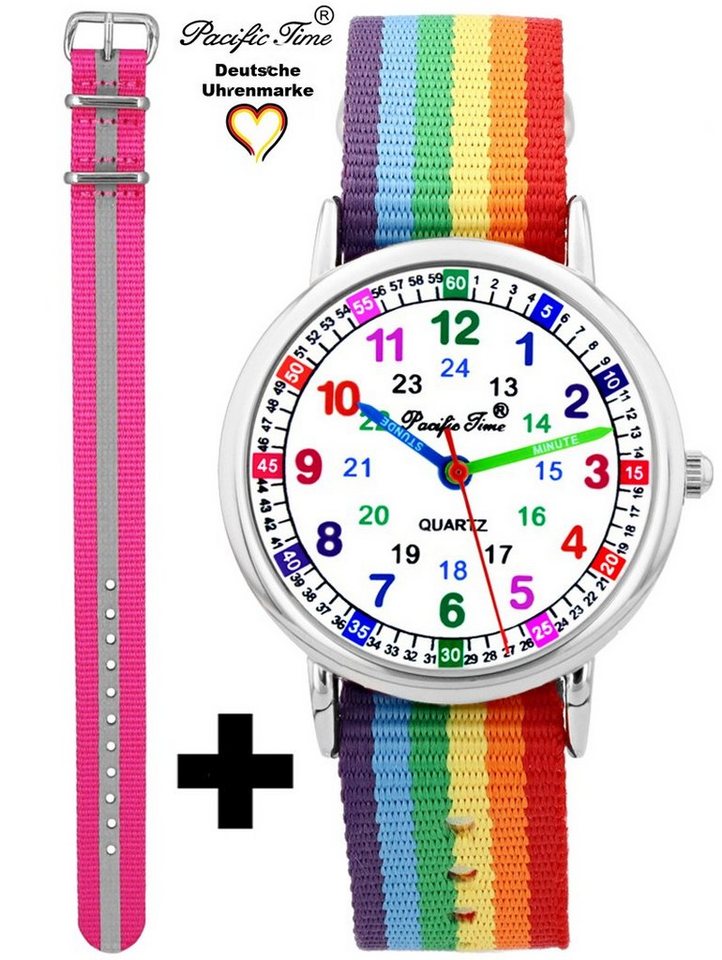 Pacific Time Quarzuhr Set Kinder Armbanduhr Lernuhr Wechselarmband, Mix und Match Design - Gratis Versand von Pacific Time