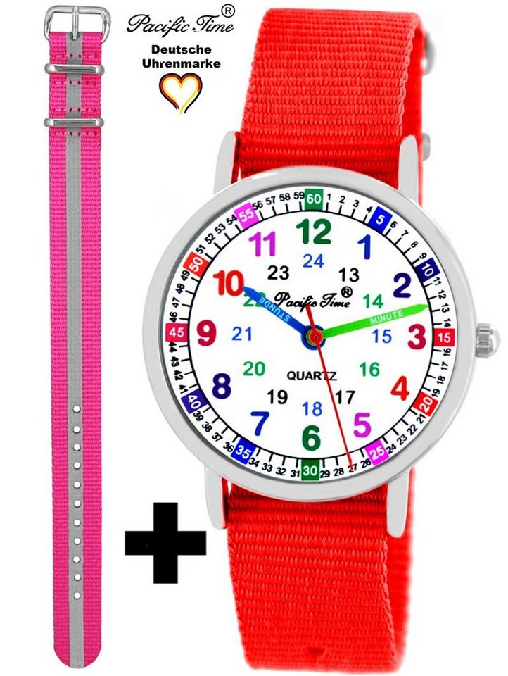 Pacific Time Quarzuhr Set Kinder Armbanduhr Lernuhr Wechselarmband, Mix und Match Design - Gratis Versand von Pacific Time