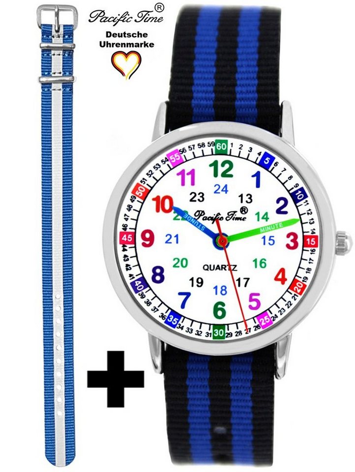 Pacific Time Quarzuhr Set Kinder Armbanduhr Lernuhr Wechselarmband, Mix und Match Design - Gratis Versand Pacific Time Quarzuhr Set Kinder Armbanduhr Lernuhr Wechselarmband, Mix und Match Design - Gratis Versand von Pacific Time
