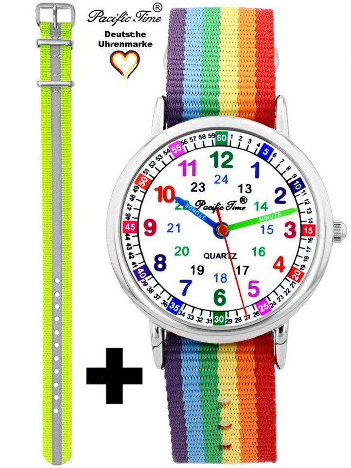 Pacific Time Quarzuhr Set Kinder Armbanduhr Lernuhr Wechselarmband, Mix und Match Design - Gratis Versand von Pacific Time